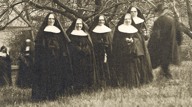 Founding Sisters of Divine Providence pictured on the farm grounds which will be where La Roche will be built.