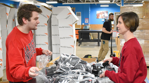 La Roche students engaged in outreach community service.