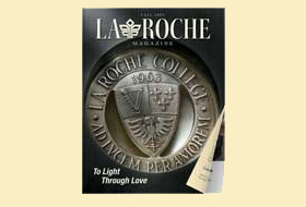 The cover of the Fall 2005 issue of the La Roche magazine. The cover photo shows the University seal. 